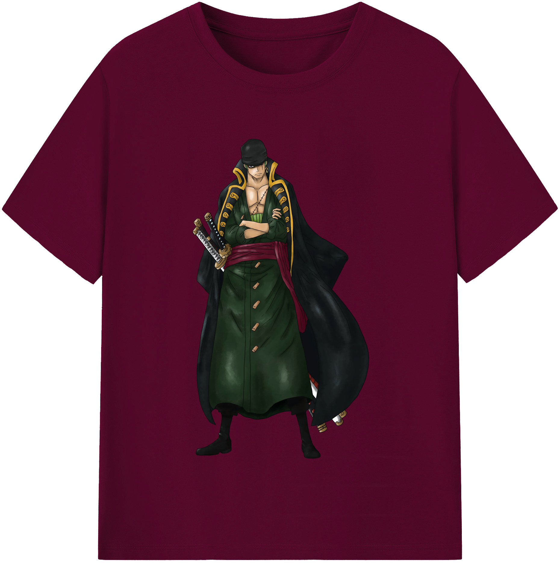 ワンピース ロロノア・ゾロ ONE PIECE Roronoa Zoro レディースカジュアルプリントTシャツ（綿100％）